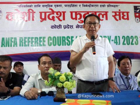 फुटबलको विकास नचाहने समूहले नेपाली फुटबललाई अन्धकारमा धकेल्न खोज्दैछन : अध्यक्ष नेम्वाङ 