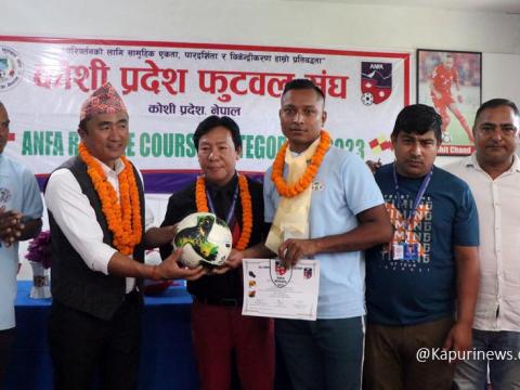 एन्फा रेफ्री कोर्षको समापन, २१ जना प्रशिक्षार्थी उत्तीर्ण