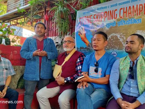 नेपालमा पहिलो पटक चतरा नहरमा 'स्टोन स्किपिङ' प्रतियोगिता हुँदै