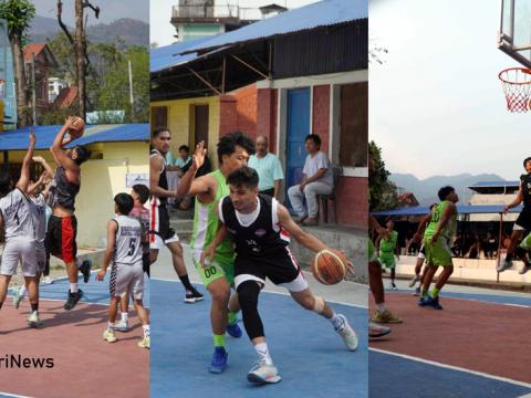 विशाल मिलन केन्द्र काठमाडौँ र विराटनगर बास्केटबल एकेडेमी मोरङ अगाडि
