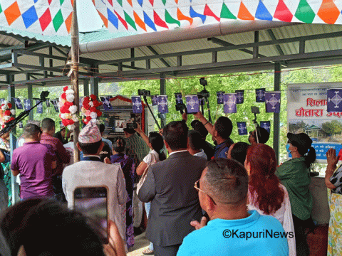 ढुंगेकला पार्कमा १०० जना क्षमताको ८० फिट लामो सिलाम साक्मा चौताराको उद्घाटन