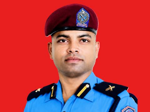 लेटाङका प्रहरी निरीक्षक सागर साह वैशाख महिनाको सर्वोत्कृष्ट प्रहरी